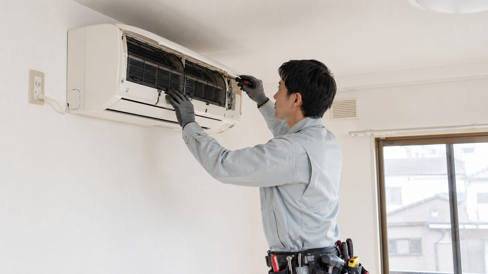エアコン設備の点検イメージ